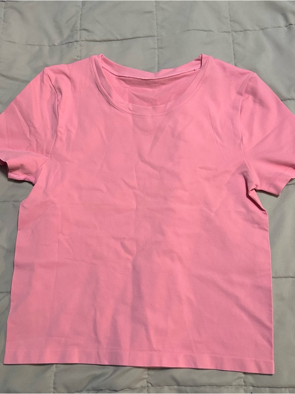 Classic Crew Neck Short Sleeve Tee - Pink New W/O Tag